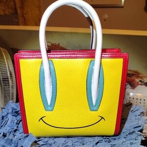 Christian Louboutin Paloma S Mini SMILEY Calf Empire Totebag.